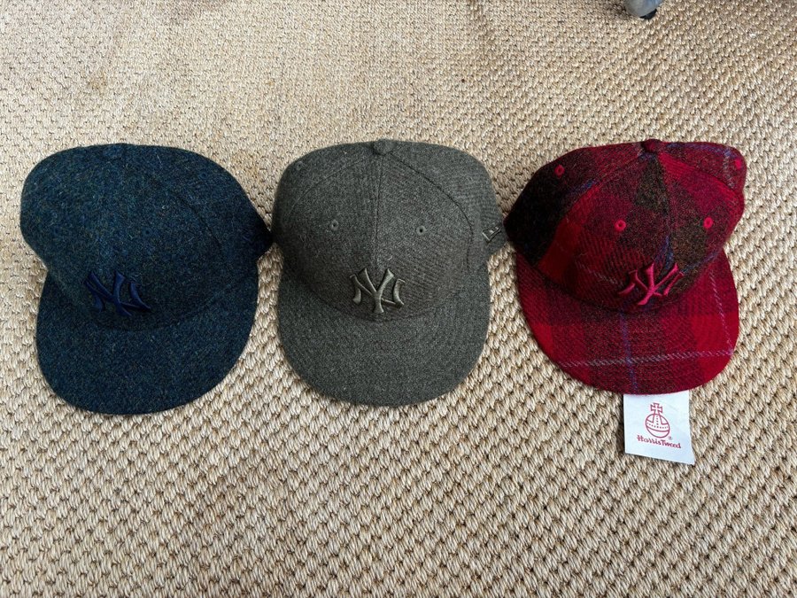 New Era Harris Tweed 7 1/4 grön blå röd keps storlek 7 1/4