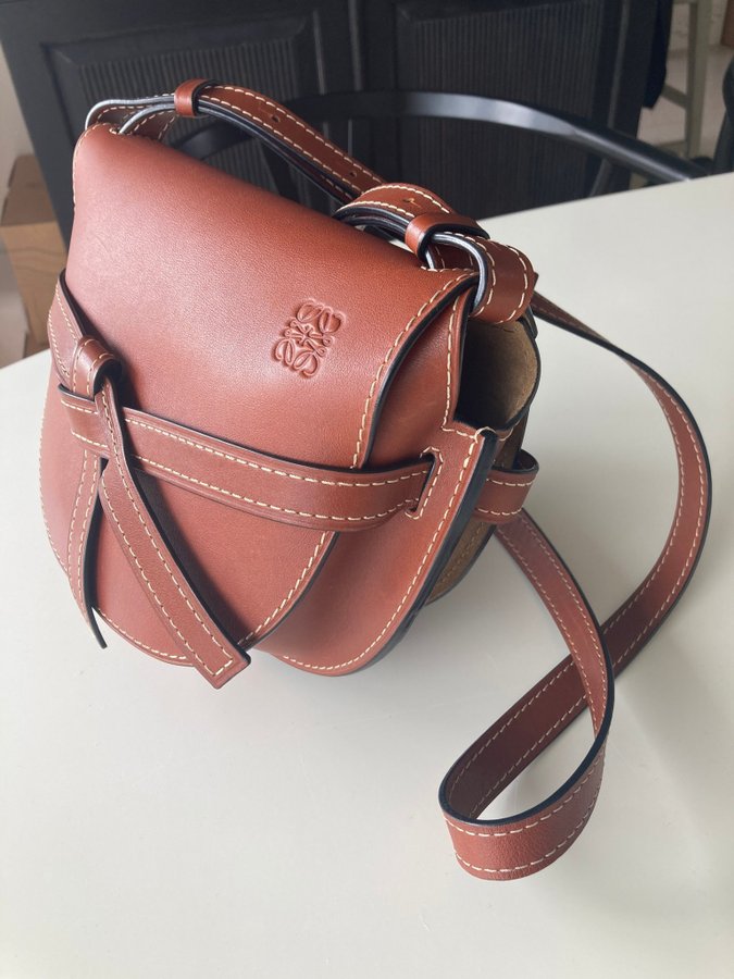 Loewe Gate leather bag brown väska brun konjak