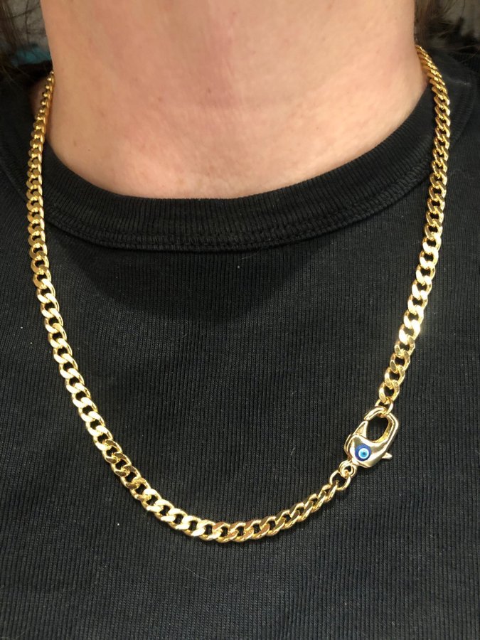 Evil Eye Halsband Nytt! Guldfärgad pansarlänk