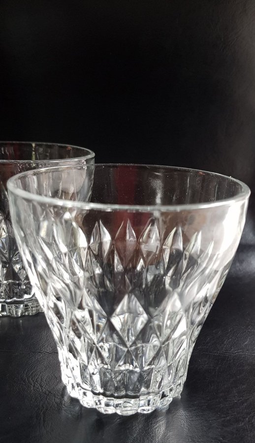 3 st Vereco glas serien Lulli France 8 cm