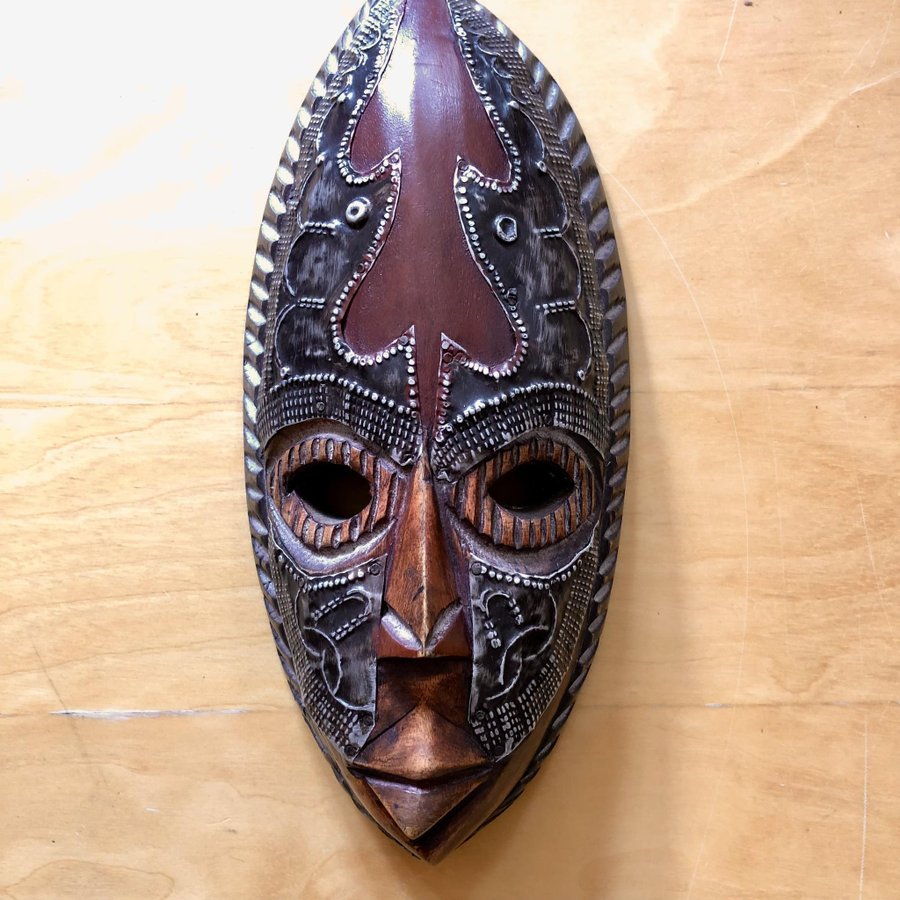 Traditionell Afrikansk Mask Togo Västafrika Tribal Art