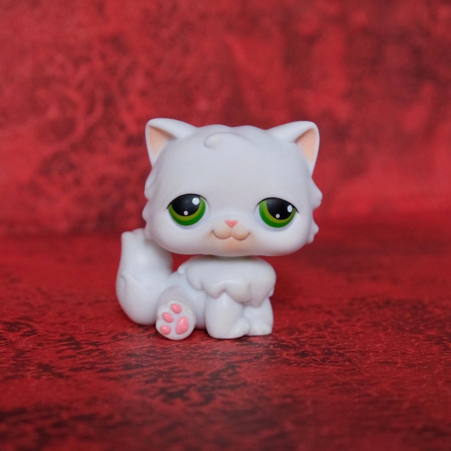 Littlest Pet Shop katt vit perser perserkatt cat LPS petshop #15