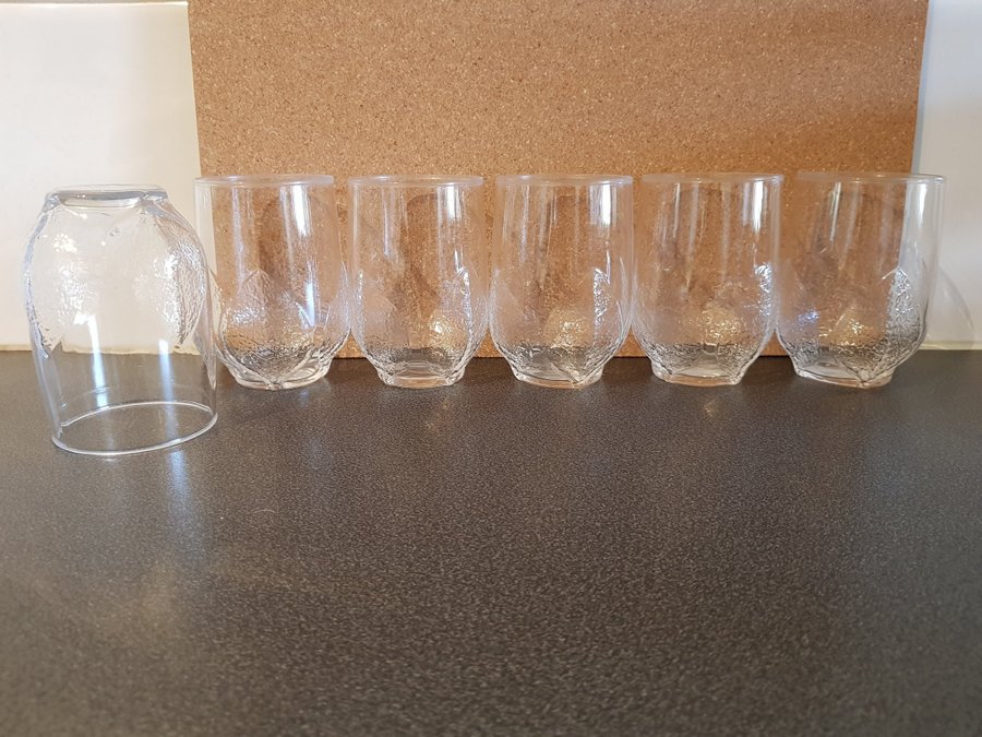 Lövet Aspen Arcoroc 6st stora glas saftglas dricksglas nostalgi retro vintage