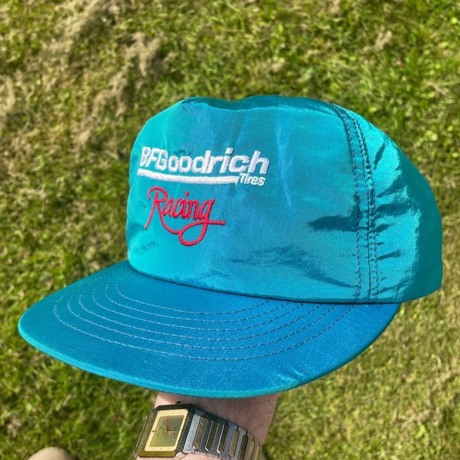 Vintage BFGoodrich racing Made in USA snapback trucker keps 80-tal 90-tal nylon