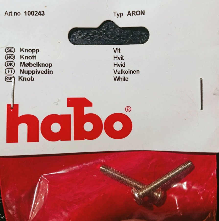 Habo Aron knoppar 5 x 2st • Obruten förpackning • RETRO • PLAST