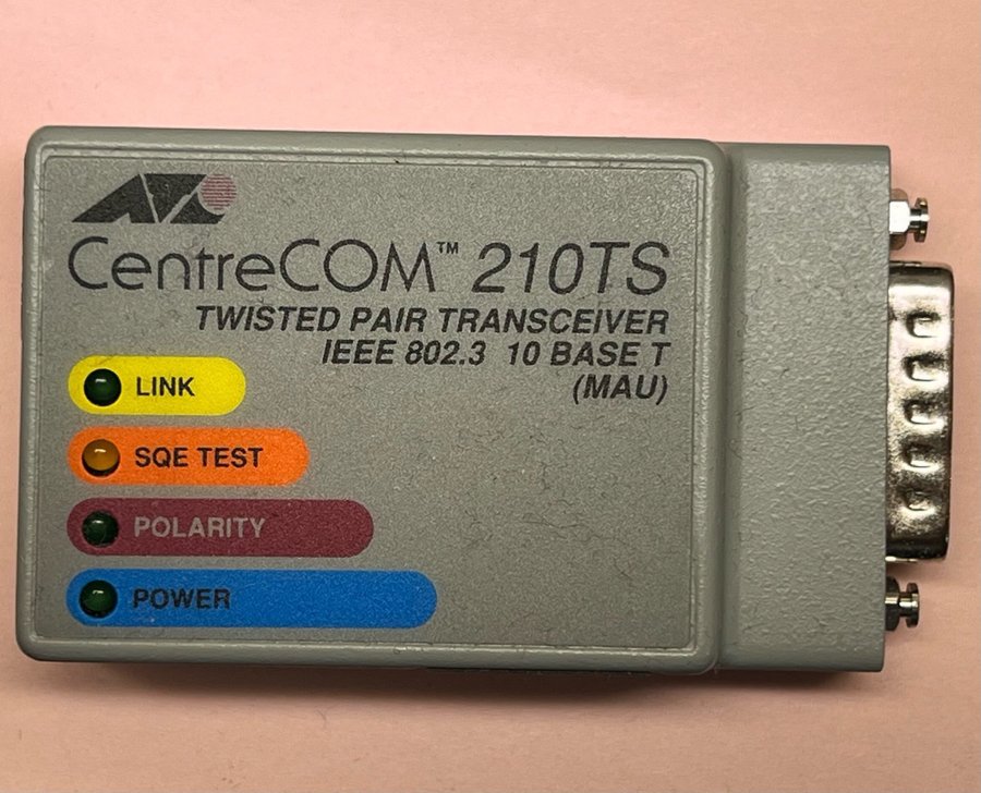 Allied Telesis CentreCOM 210TS twisted pair transceiver