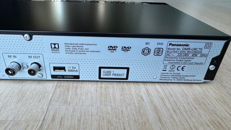 Panasonic DMR-UBC70 4K UHD-uppskalande Blu-ray-spelare