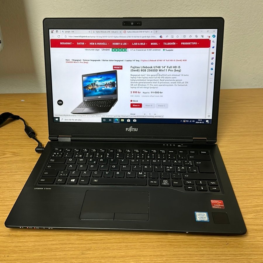 Fujitsu Lifebook U748 14” i5 (Gen 8) 8GB 256SSD