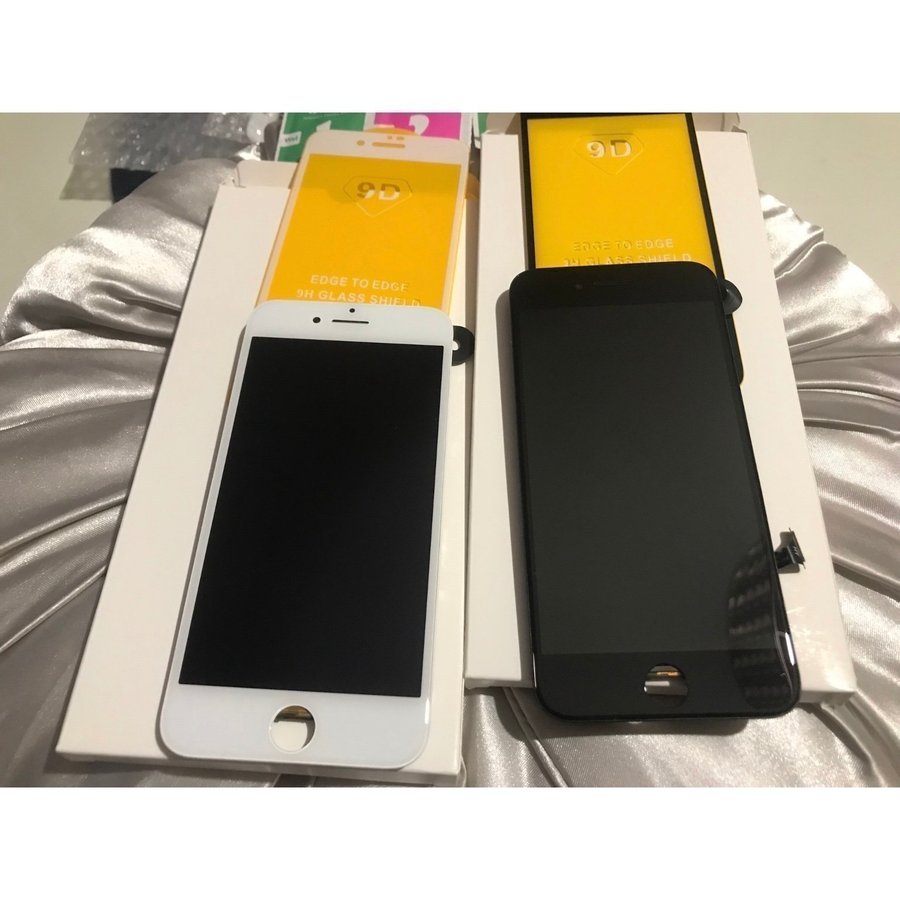 1 st iPhone 7 Plus Skärm Komplett Kamera + vattentät + skärmskydd /vit