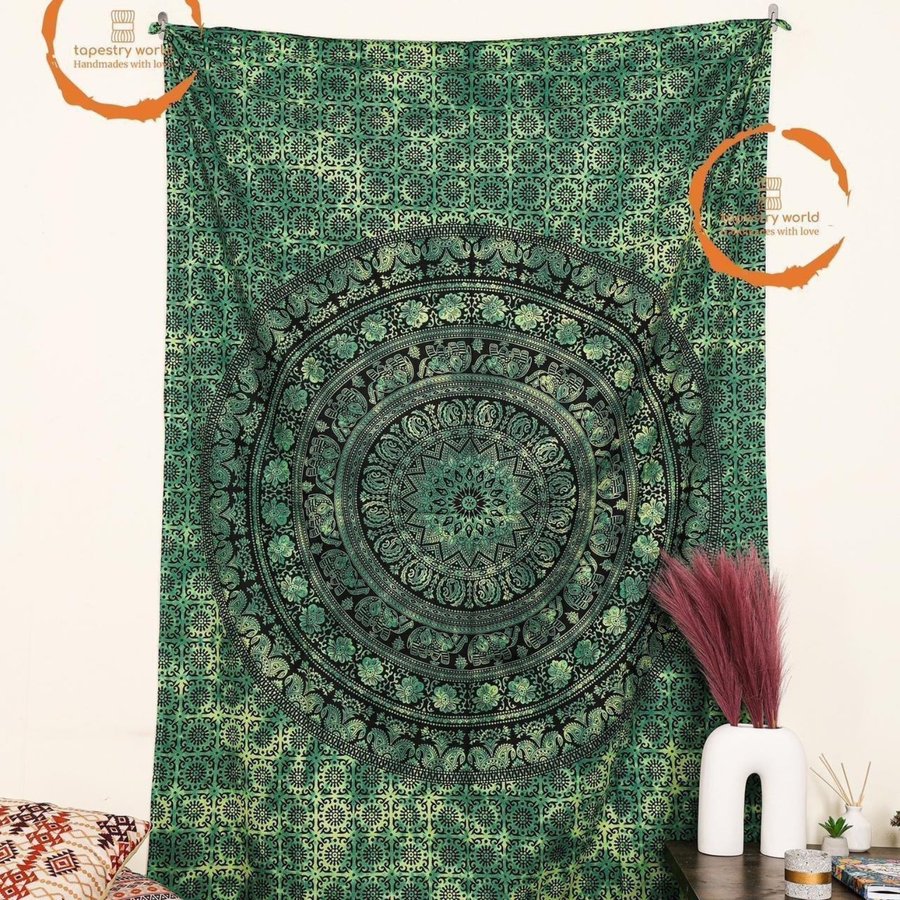 Tie Dye Elephant Wall Hanging Indian Tapestry Room Carpet