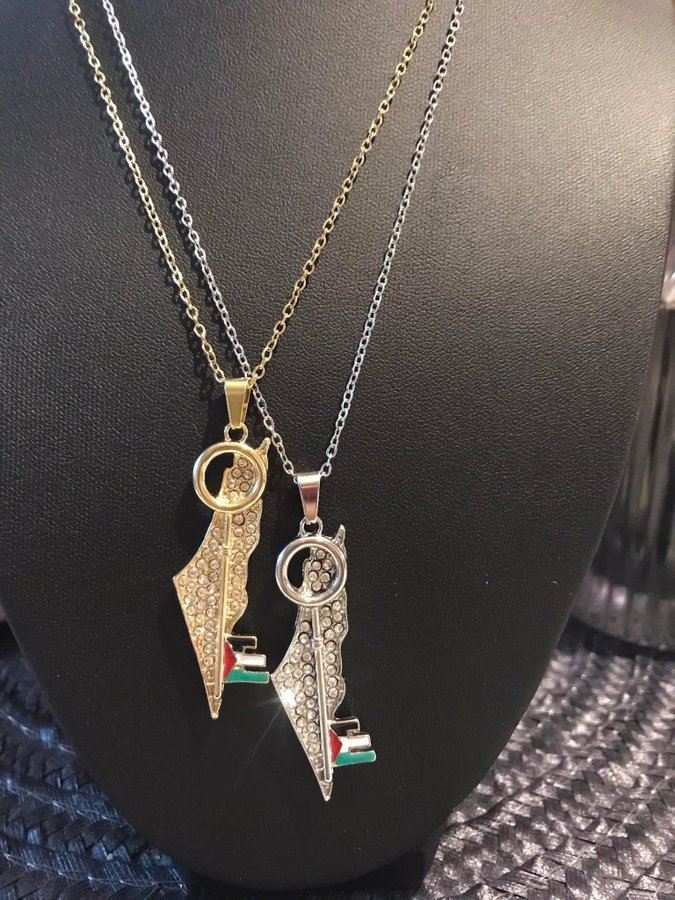 2 stycken Palestina flagga karta halsband / Ny