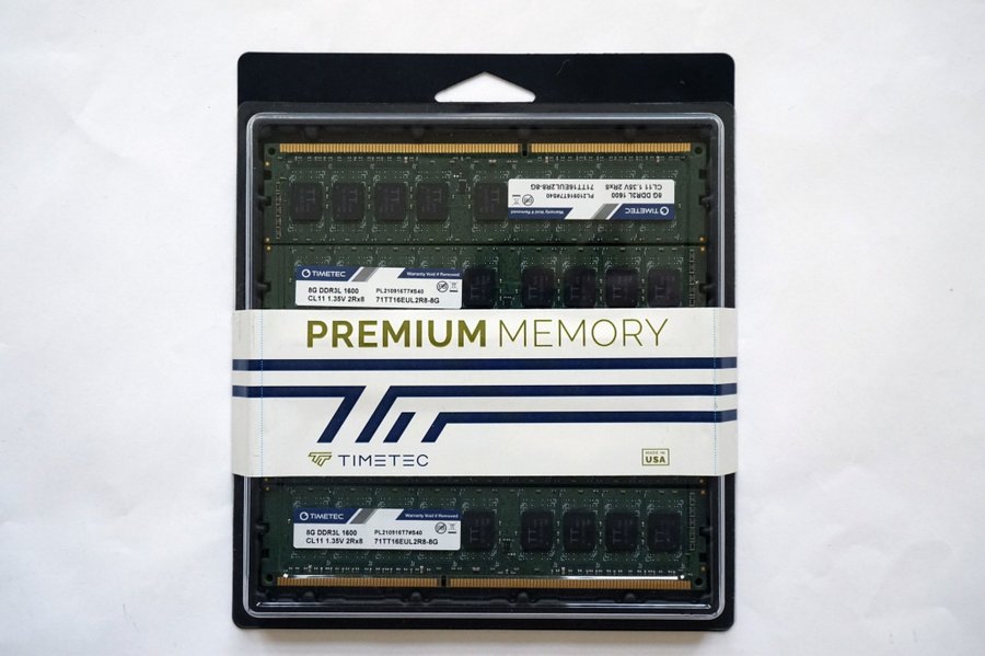 32GB (4x8GB) PC3L-12800E DDR3L-1600 TimeTec ECC UDIMM non-registered