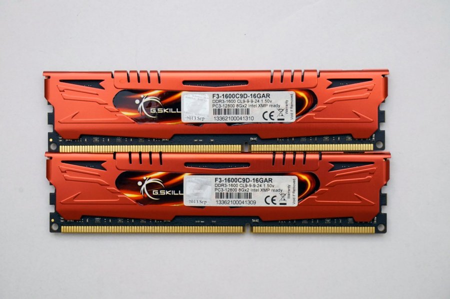 16GB (2x8GB) DDR3-1600 MHz GSkill Ares F3-1600C9D-16GAR 1600MHz