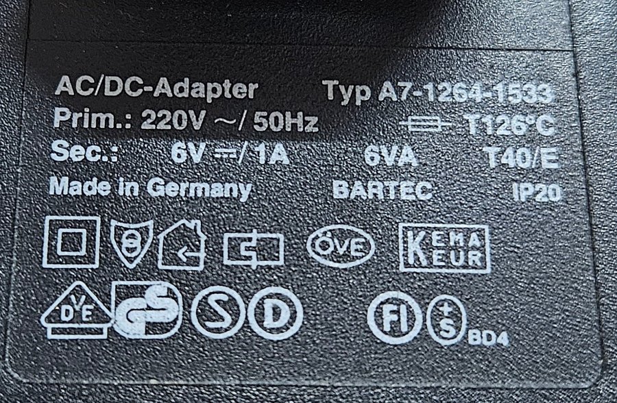 Brother AC adapter A-1264-1533