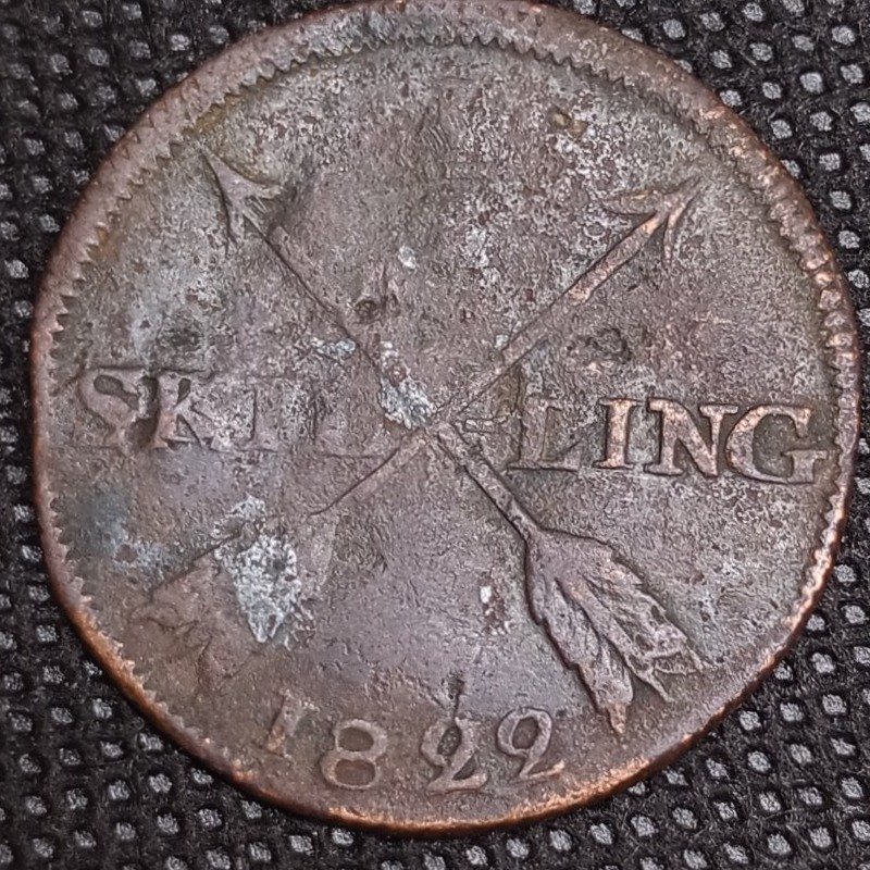 Antique Copper Coin - Sweden - 1 Skilling - 1822