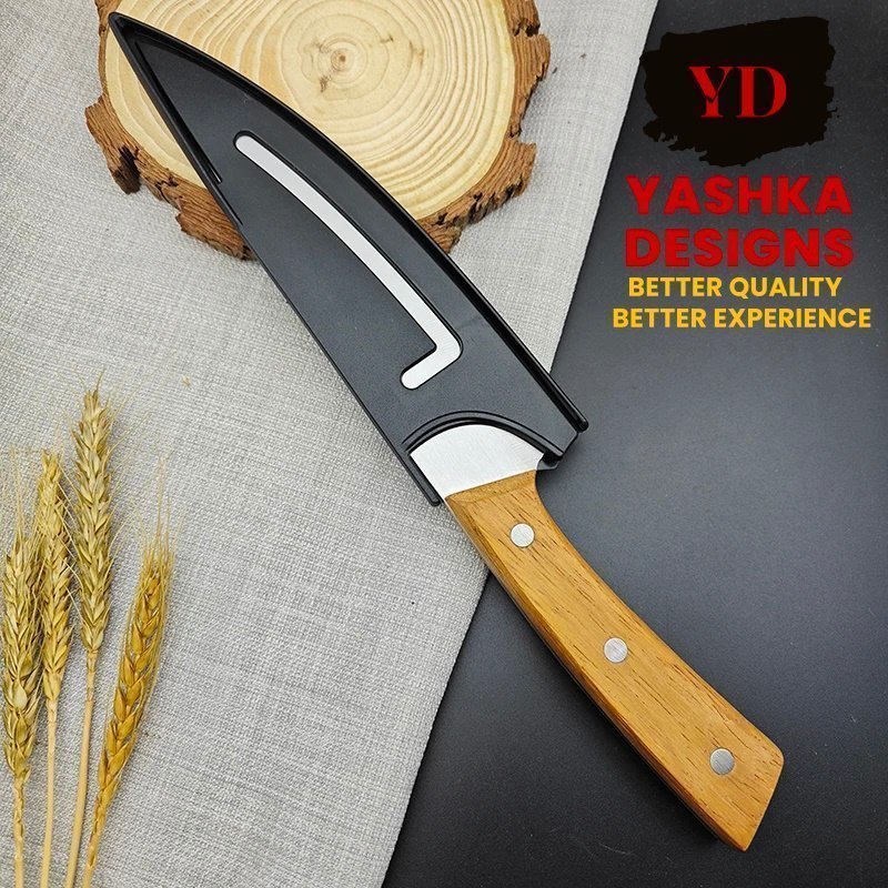 Chef Kitchen Knife 7 Inch Stainless Steel Blade Butcher Home BBQ Cutting Tools