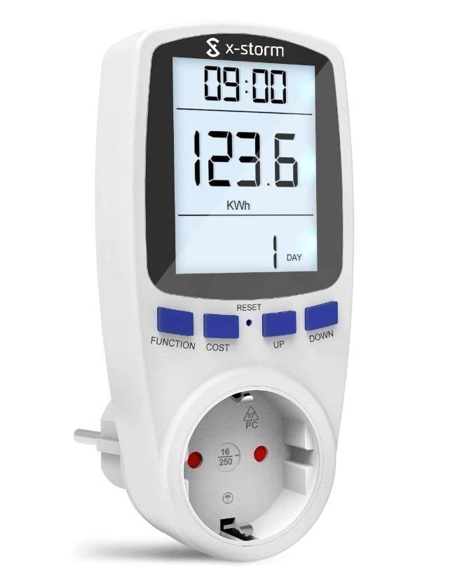 Kw kilowatt elmätare vägguttag / LCD Energimätare för elmätning kwmätare