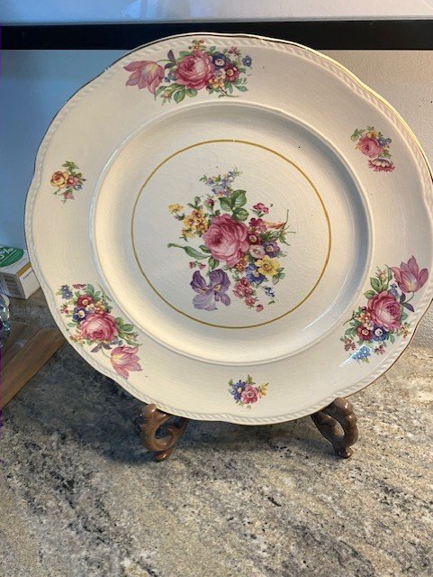 Retro 1 tallrik GEFLE "Rosa"Upsala Ekeby Gefle Ca 26 cm i diameter