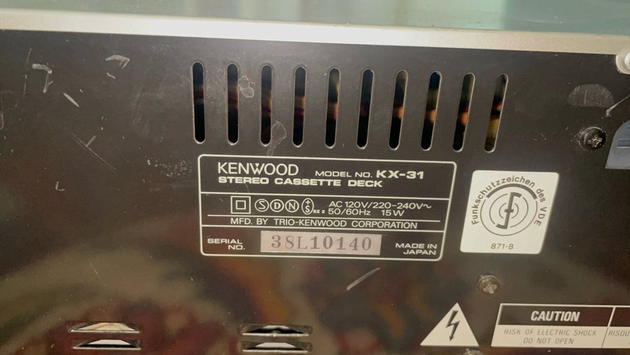 Kenwood KX-31 Stereokassettdäck