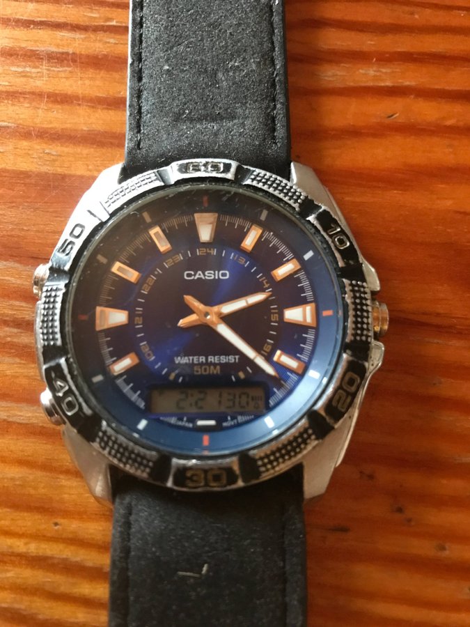 Casio Water Resist 50M Analog-Digital Watch model mta-1010