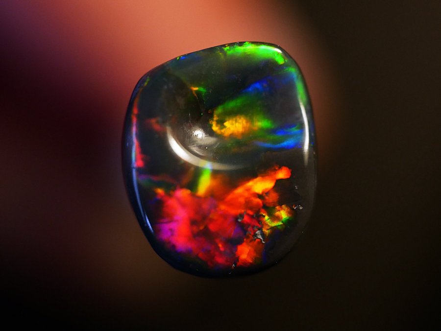 1ct black opal carving Lightning ridge australia