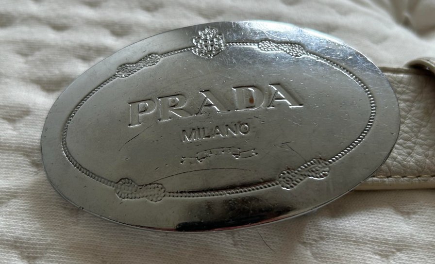 Prada vitt skärp/bälte