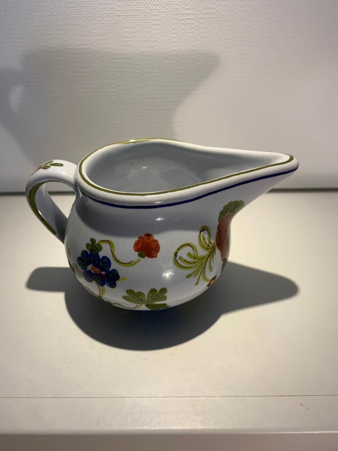 CACF Italy faenza Garofano vintage creamer grädd snipa mjölk kanna hand made