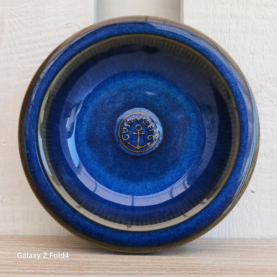 Beautiful Vintage Gustavsberg Ashtray Cobalt Blue Swedish Design