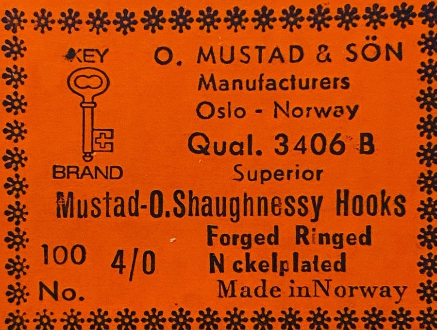 OBS Mustad 4/0 Qual 3406 B  När kvalitet är som bäst ! 100st i sin originalask