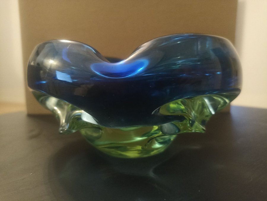 Askkoppen till Czech Ashtray in Glass by Josef Hospodka for Chribska Glassworks