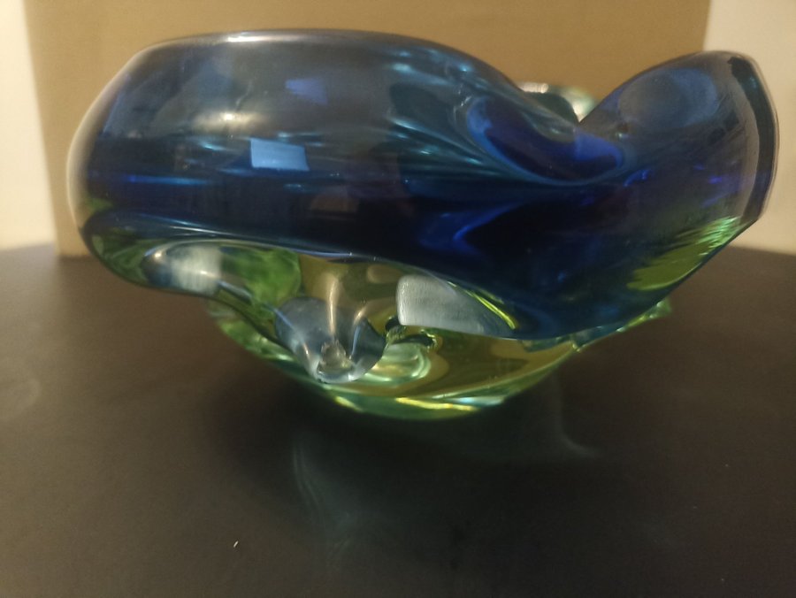 Askkoppen till Czech Ashtray in Glass by Josef Hospodka for Chribska Glassworks