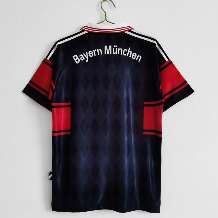 Bayer Munich 1997/1999 Adidas svart fotbollströja storlek M