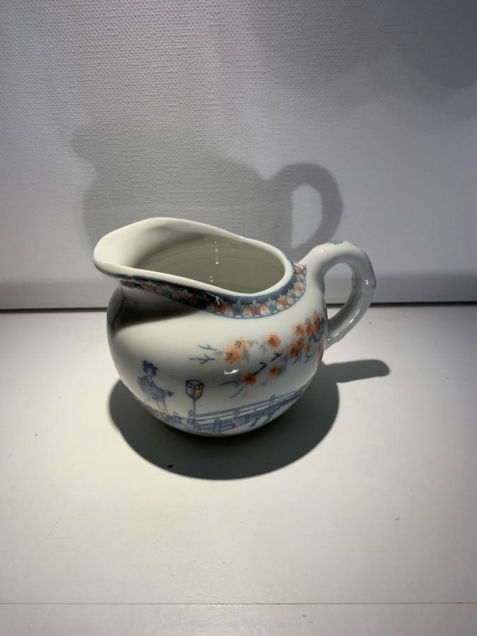 Japanese geisha lithophane creamer grädd mjölk kanna vintage