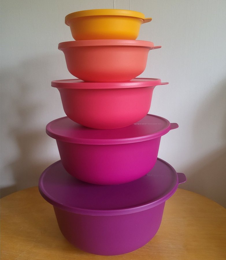 Tupperware Alohaskålar 5st set HELT NYA!