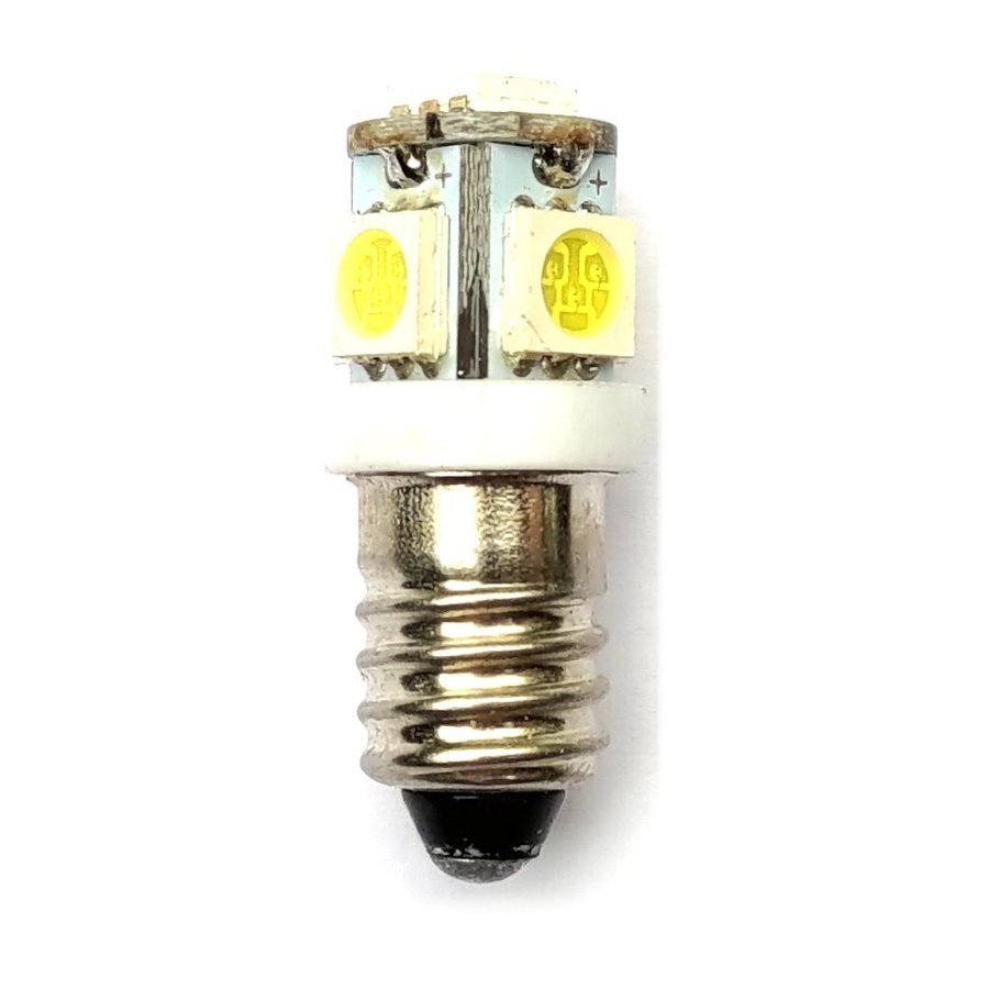 6V E10 LED-lampa 5x5050 SMD DC vit cykellampa cykellyse ficklampa