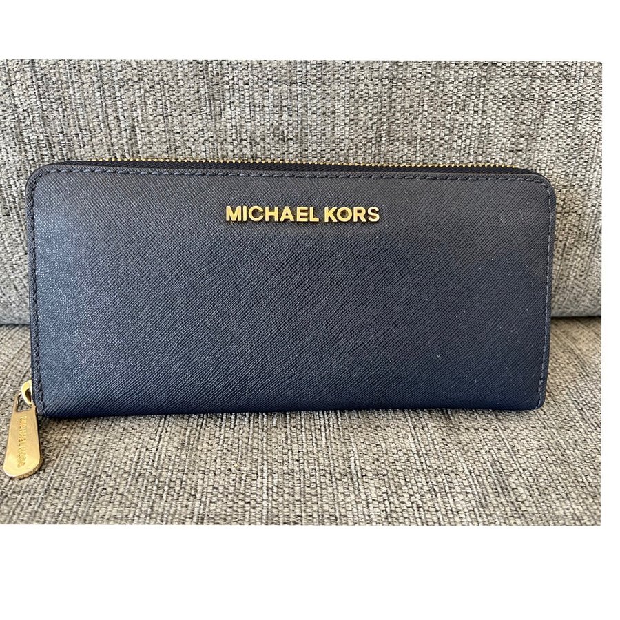 MICHAEL KORS Tech continental - Plånbok stor Blå vintage