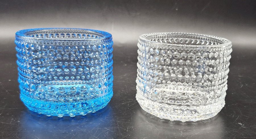 Kastehelmi - Daggdroppe - 2 ljuslyktor för värmeljus - Iittala - Fint skick