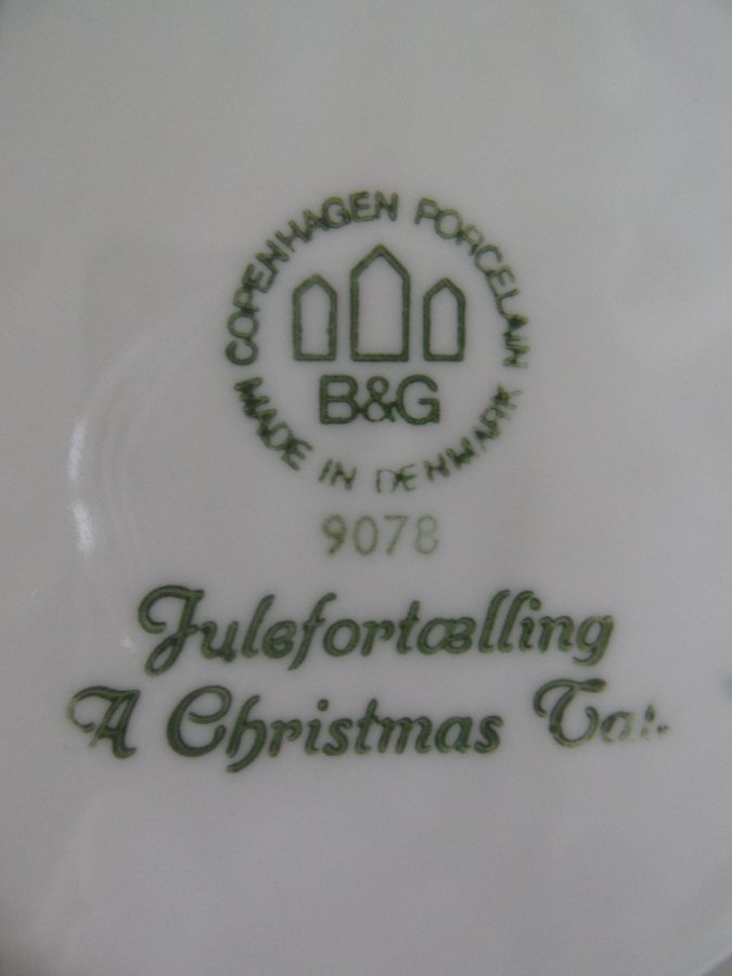 Jultallrik väggtallrik samlartallrik Juleplatte 1978 Bing  Gröndal