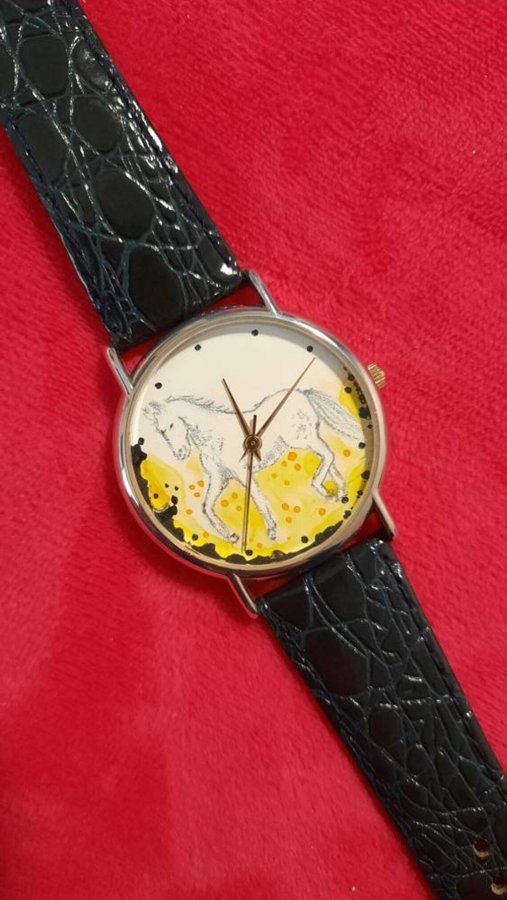 Women watch - Swiss made - Unsigned - Horse dial - quartz