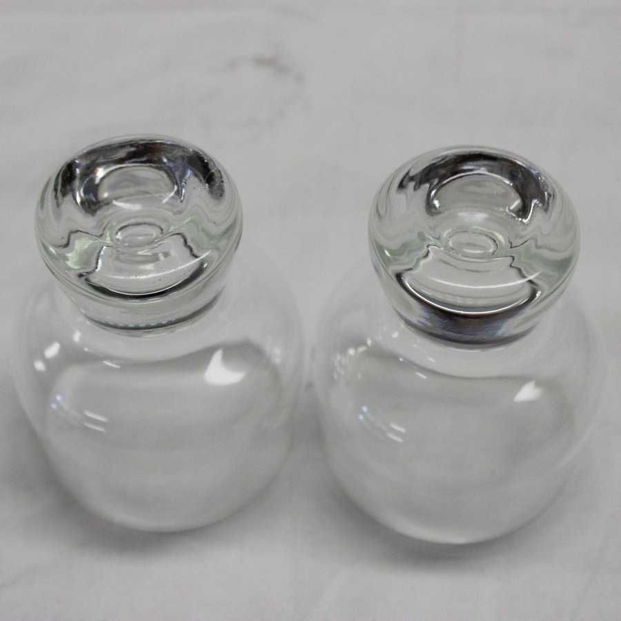 2 Crown Corning Seltzerglas Vitvinglas 70tal