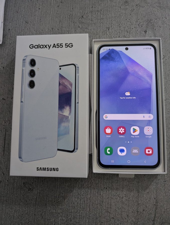 Samsung Galaxy A55 5G 12RAM/ 256Gb olåst kvitto och garanti