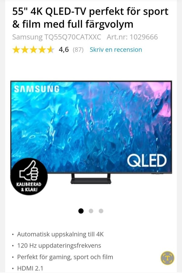 Samsung TQ55Q70CATXXC 55" 4K QLED-TV