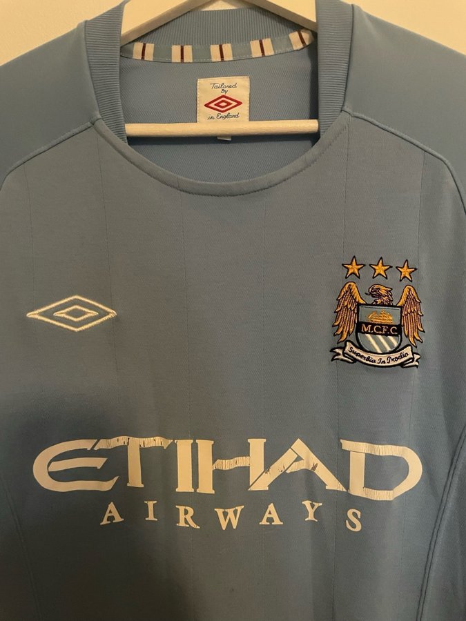 Vintage Umbro Manchester City 2010 hemmaställ (S)