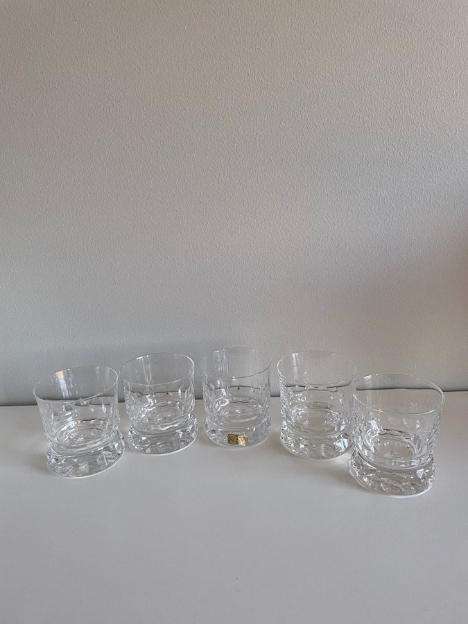 5 st Whisky glas Prince, Göran Wärff, Kosta Boda