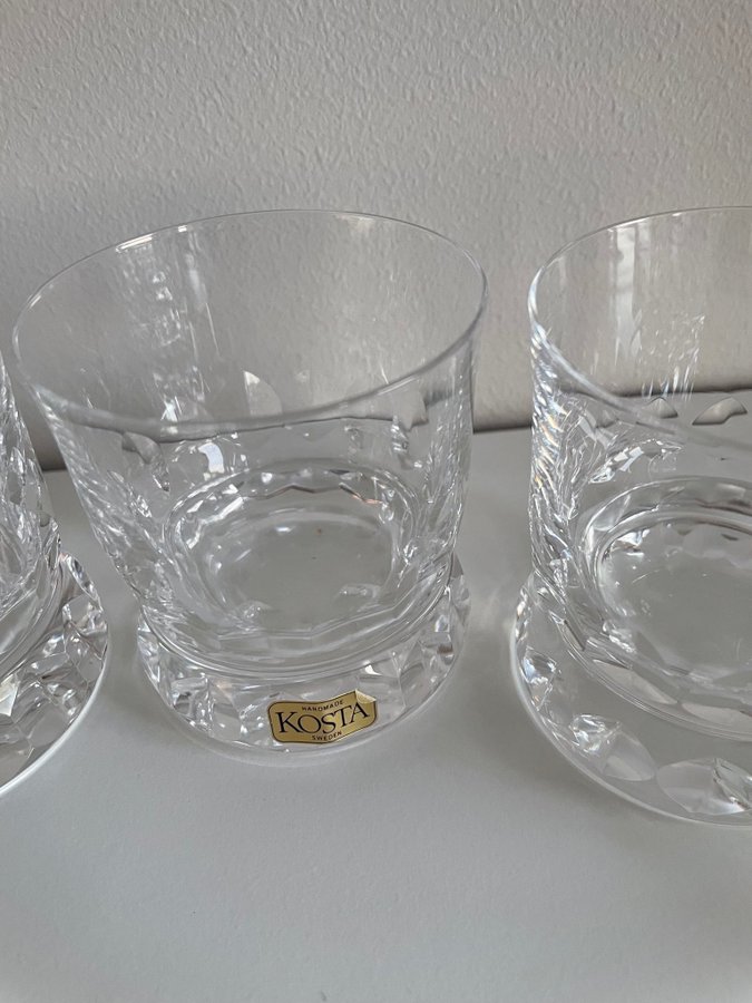 5 st Whisky glas Prince, Göran Wärff, Kosta Boda