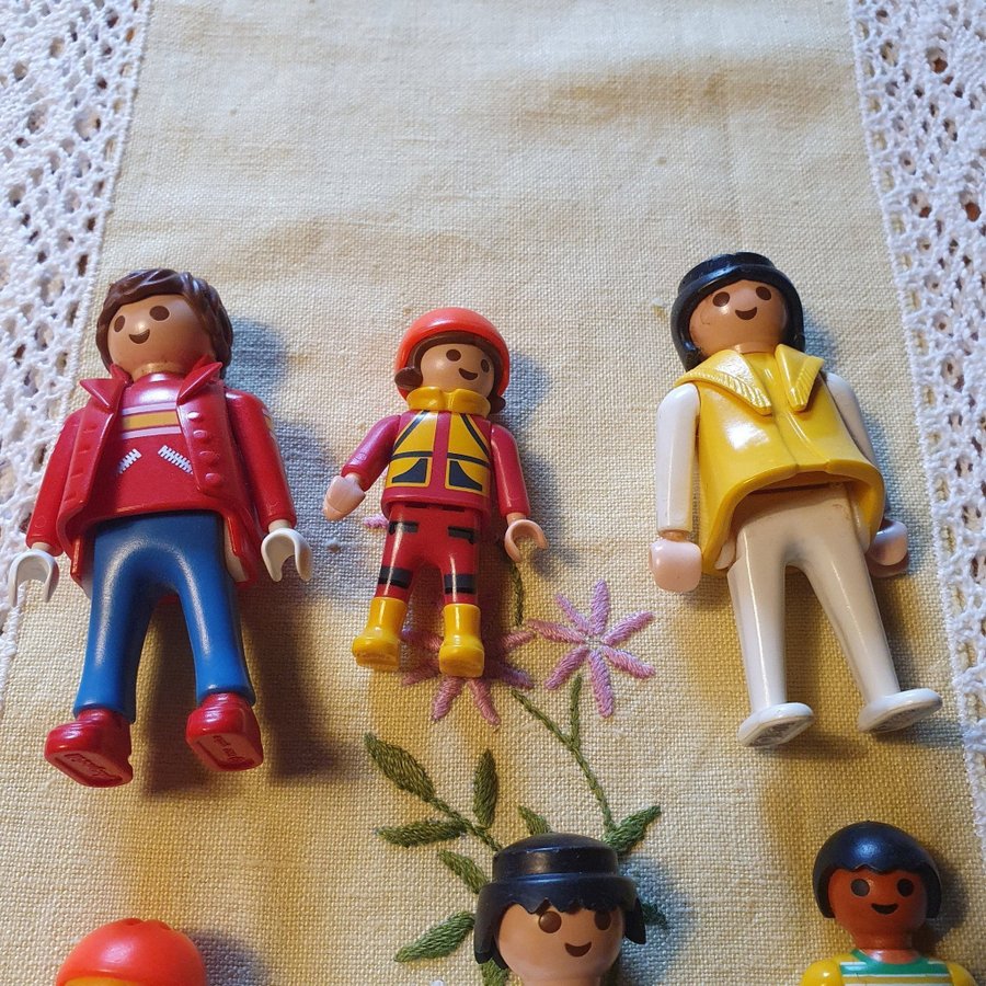 Playmobil figurer Geobra Texaco katt retro vintage samlarobjekt