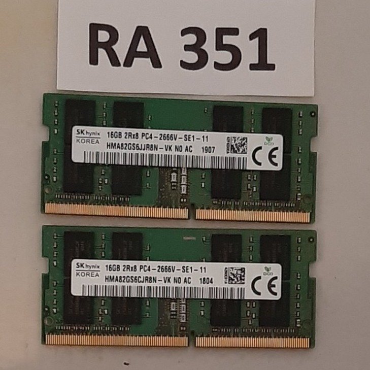 Ram DDR4 32GB  märke : SK hynix  2666 MHz för laptop