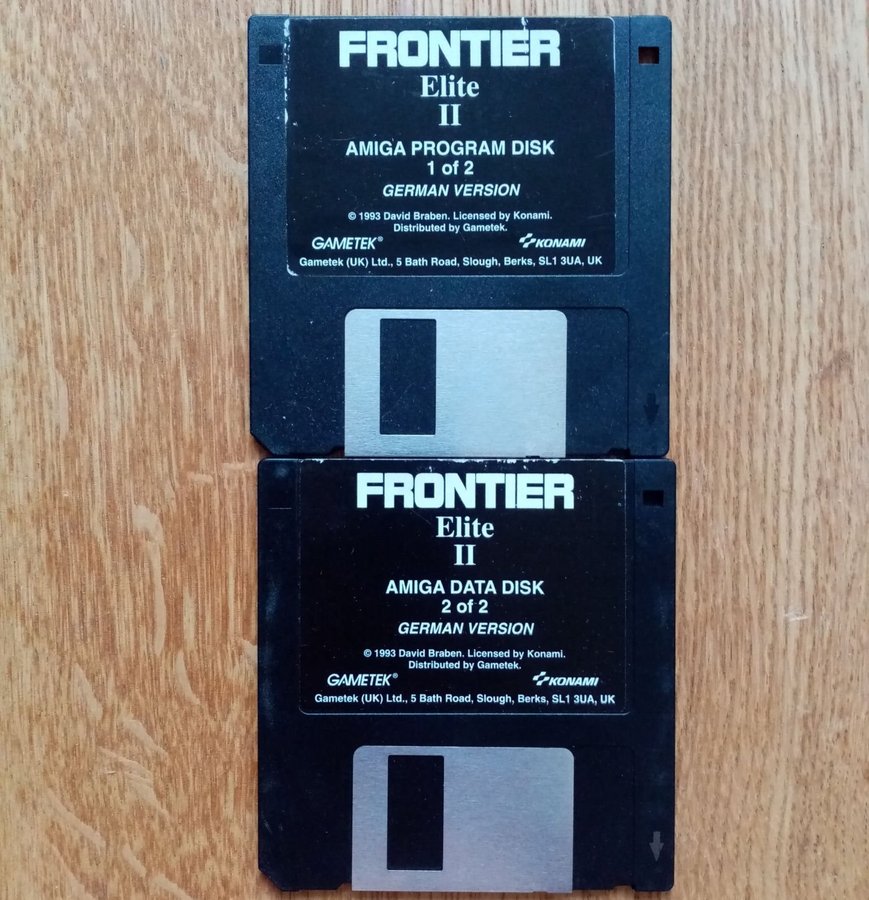 Frontier-Elite II (Gametek - Konami) AMIGA - German Version - 2 x Lös Disk