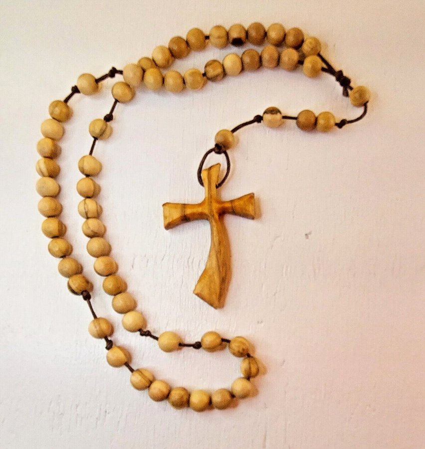 Rosary Handmade SP wood Rosary Cross olive wood No Necklace