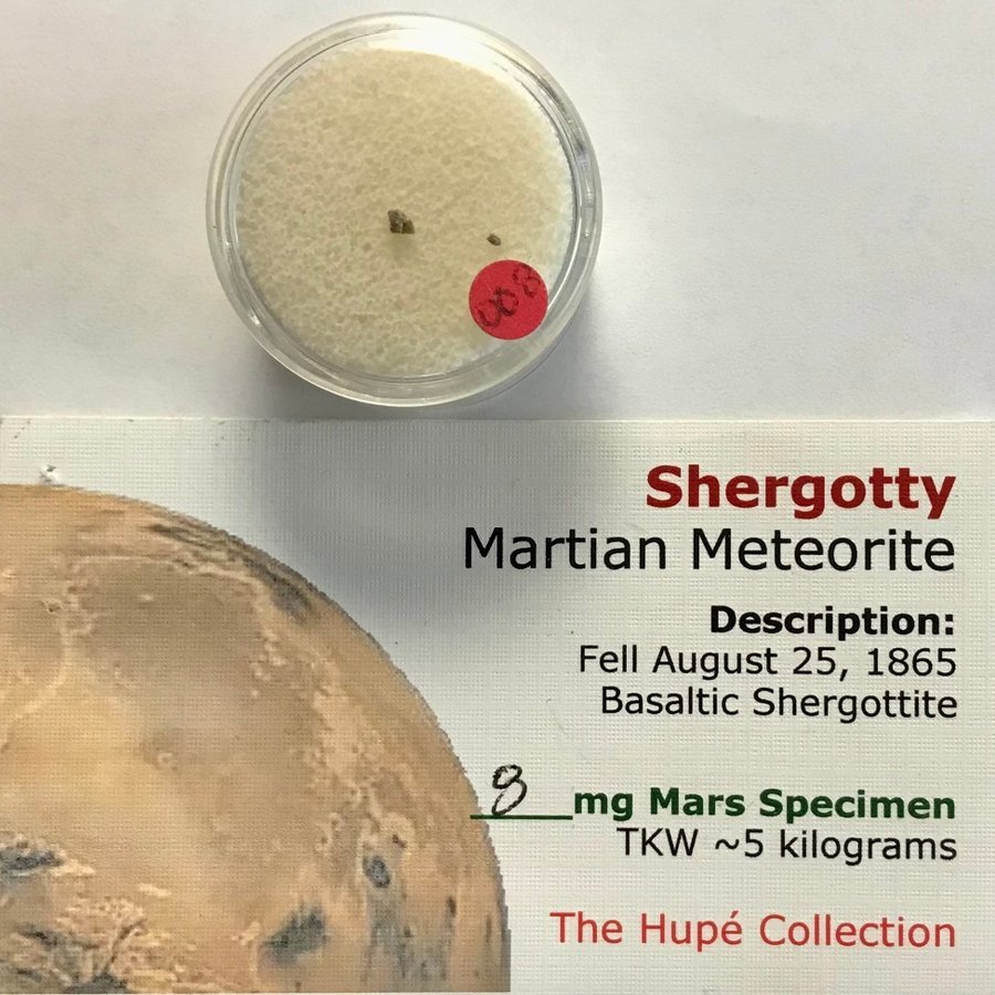 Marsmeteorit - Shergotty - 0.08g - väldigt sällsynt!!